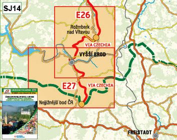 für E 26-27 bis Nejjižnější bod ČR