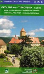 Wanderkarte Gebiet Brno - Tišnov