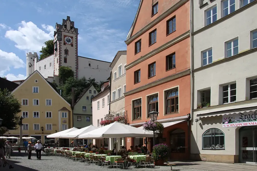Blick zum Hohen Schloss in Füssen