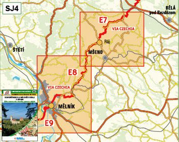 für E 7-9 bis Harasov – Mělník