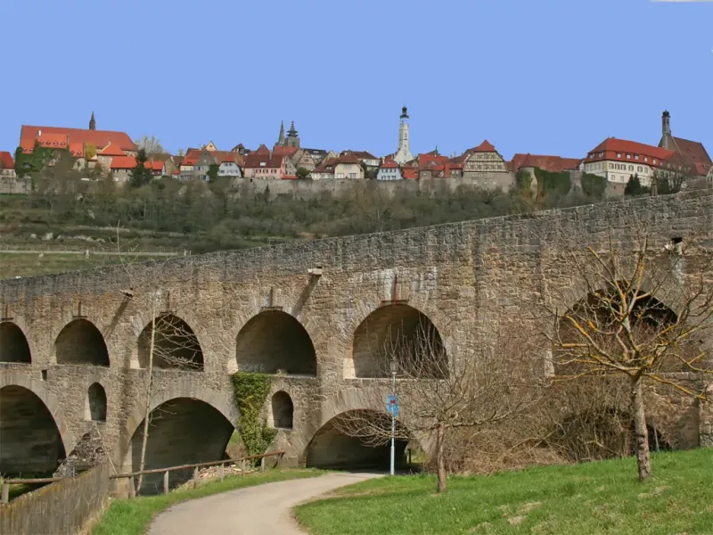 Start vom Radweg Romantische Straße in Rothenburg o.T.