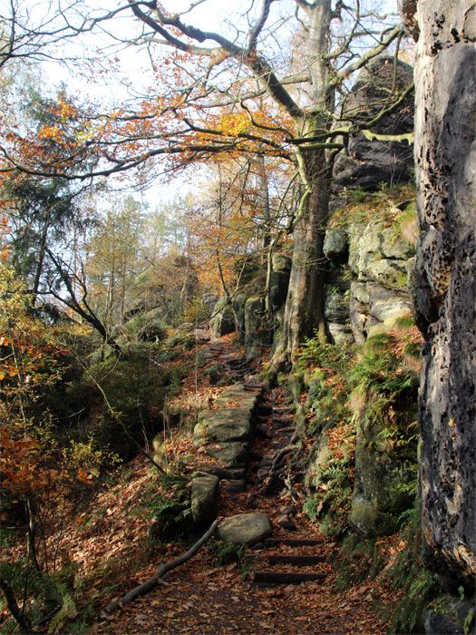 Bergsteig in unberührter Natur