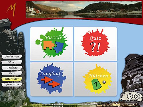 Interaktives in der CD-ROM „Den Malerweg INTERAKTIVerleben“