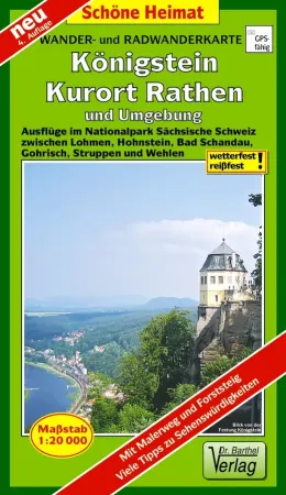Wanderkarte Königstein, Kurort Rathen vom Barthel Verlag