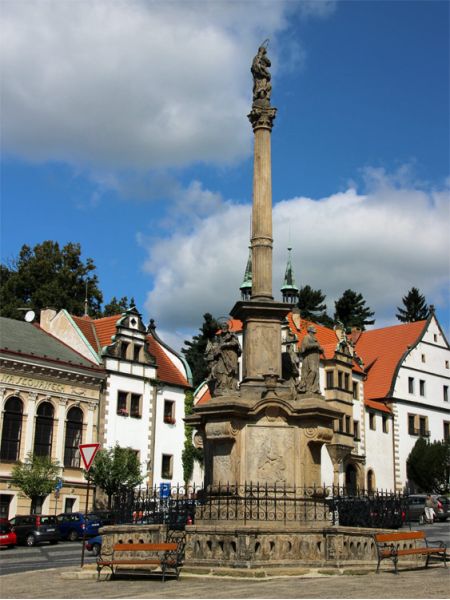 tatue des Heiligen Johannes von Nepomuk in Benešov nad Ploučnicí