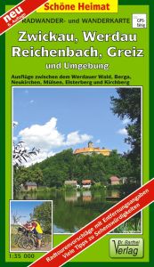 Wanderkarte Zwickau, Reichenbach, Werdau und Greiz