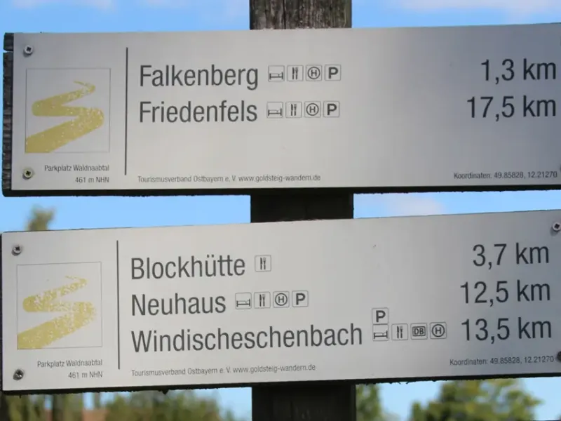 Infoschild von Etappe 2: Falkenberg, Friedensfels