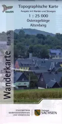 Wanderkarte Osterzgebirge mit Kurort Altenberg 