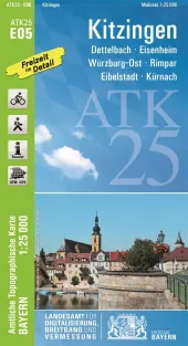 Wanderkarte von Kitzingen mit Eibelstadt