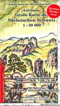 Wanderkarte NP Sächsische Schweiz vom Böhmverlag