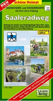 Wanderkarte Saale-Radweg mit Bernburg vom Verlag Dr. Barthel
