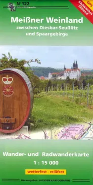 Wander-Radkarte Meißner Weinland im Sächsischen Elbland