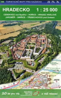 Wanderkarte für 2. Etappe vom Elberadweg in Tschiechien