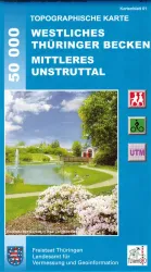 Wanderkarte Westliches Thüringer Becken / Mittleres Unstruttal 