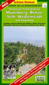 Wanderkarte Naturpark Fichtelgebirge mit Münchberg, Rehau