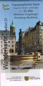 Wanderkarte von Annaberg-Buchholz im Mittleren Erzgebirge