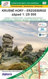 Wanderkarte Krušné hory - západ im Böhmischen Erzgebirge