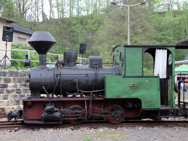 Lokomotive im Feldbahnmuseum Herrenleite in Lohmen