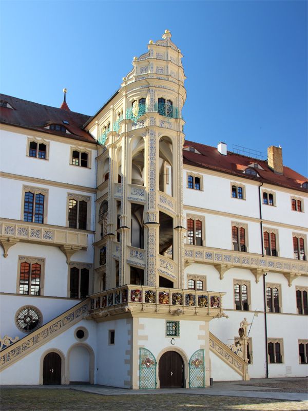 Schloss Hartenfels mit Wendeltreppe