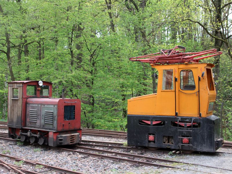Bahnen im Feldbahnmuseum Herrenleite in Lohmen