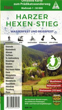 Wanderkarte Harzer Hexen-Stieg vom Schmidt-Buchverlag