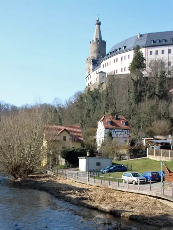 Ansicht von der osterburg in Weida / Ostthüringen