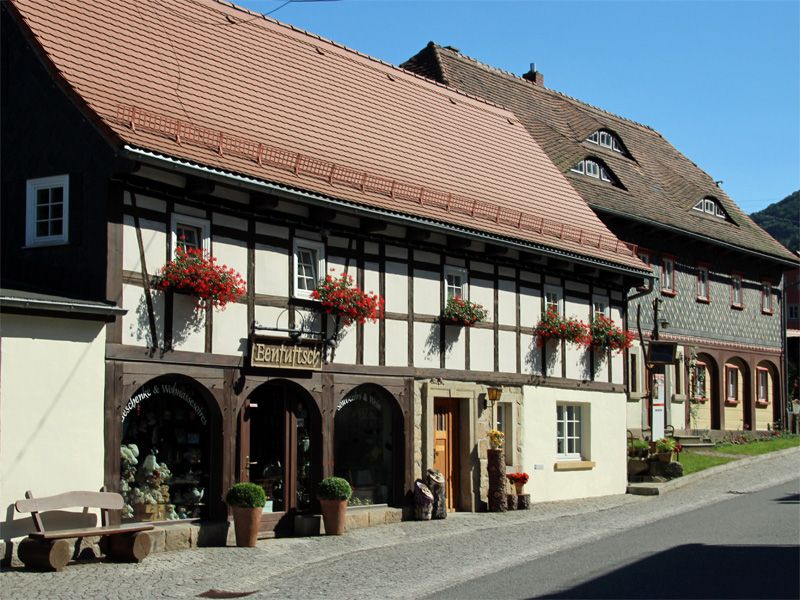 Zentrum von Waltersdorf in der Oberlausitz