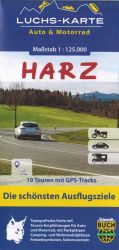 Luchskarte Harz Auto-Motorrad vom Schmidt-Buch-Verlag