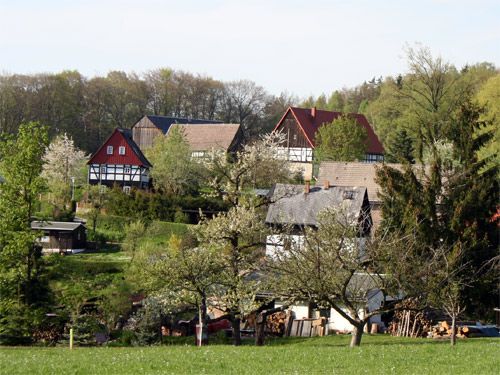 Blick auf Waitzdorf, Ortsteil  von Hohnstein