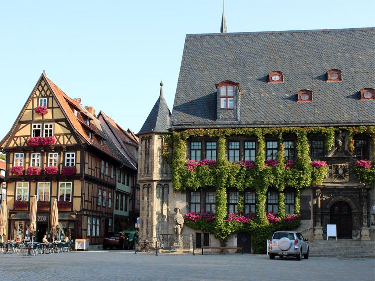 Rathaus Quedlinburg an der Nordseite vom Marktplatz