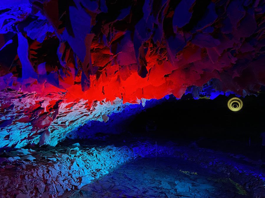 Aufnahmen im Inneren Barbarossahöhle