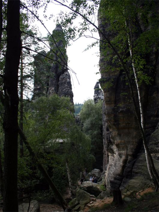 Kletterfelsen im Klettergebiet Rosenthal-Bielatal