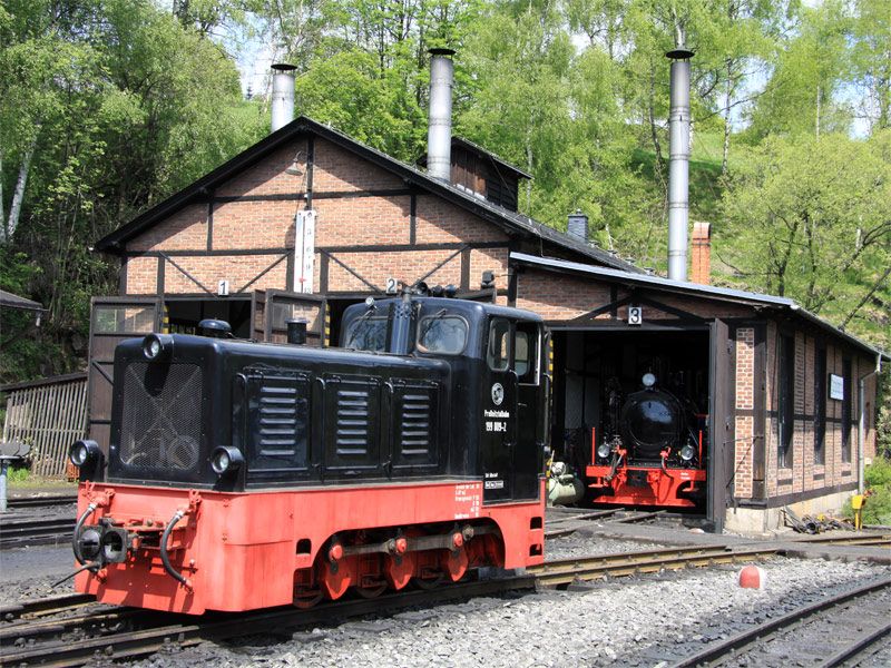 Preßnitztal-Dampfbahn bei Jöhstadt / Erzgebirge