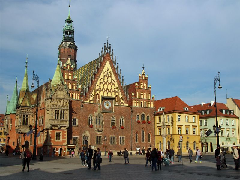 Alte Rathaus - Wahrzeichen der Stadt Breslau (Wrocław) 