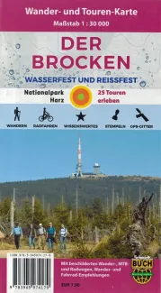 Wanderkarte Der Brocken vom Schmidt-Buchverlag