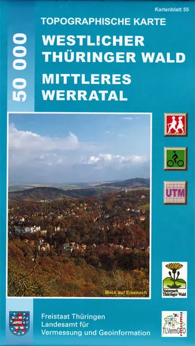 Wanderkarte Westlicher Thüringer Wald - Werratal - Hainich