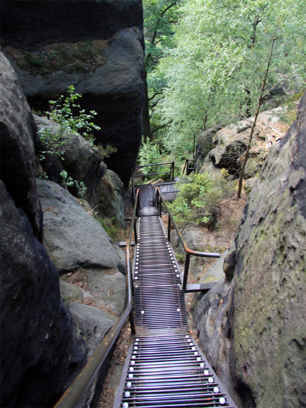 Treppenabstieg vom Affensteinweg
