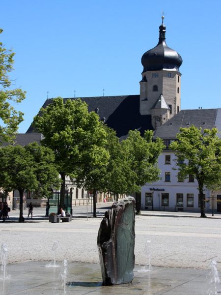 Blick vom Marktplatz zur Stadtkirche St. Marien