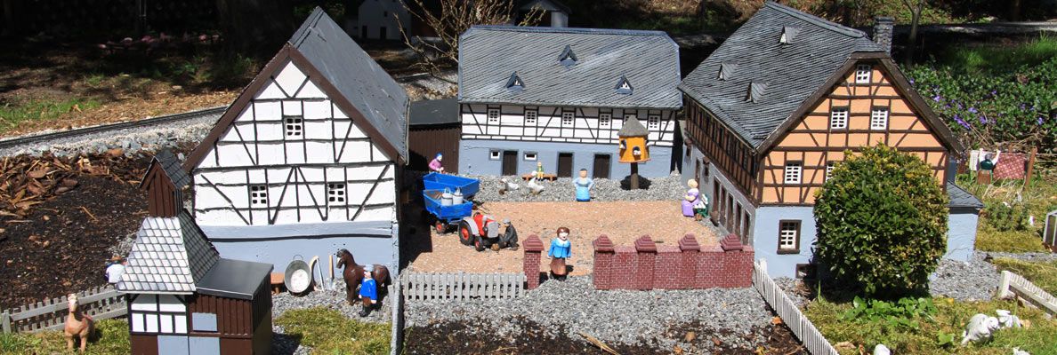 Bauernhof im Miniaturpark Klein-Erzgebirge in Oederan