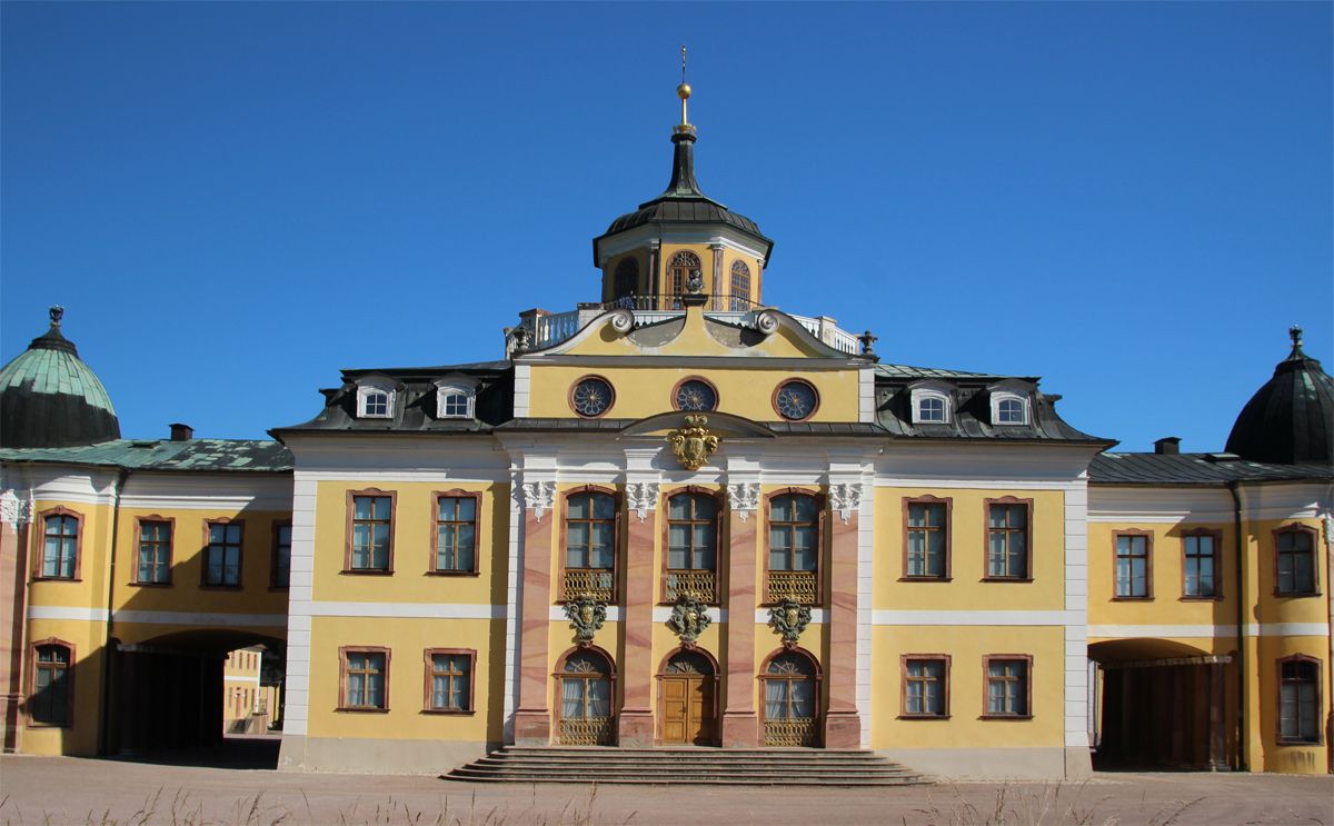 Ansicht von der Schlossanlage Belvedere Thüringen