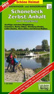 Wanderkarte Schönebeck, Zerbst, Anhalt vom Verlag Barthel