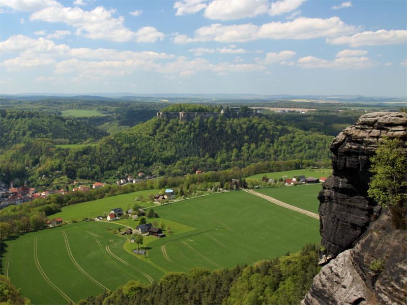 Blick zur Festung Königstein / Sächsische Schweiz