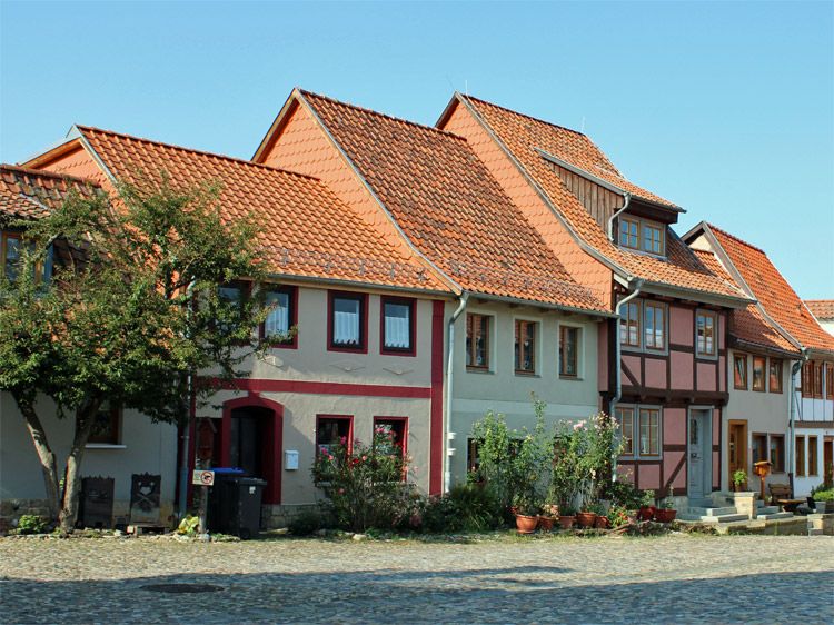 Fachwerkhäuser in der Siedlung Münzenberg