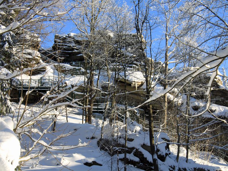 Greifensteinfelsen im Winter