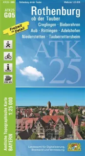 Wanderkarte von Rothenburg ob der Tauber