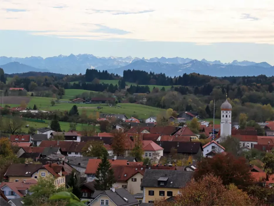 Gemeinde Andechs östlich vom Ammersee