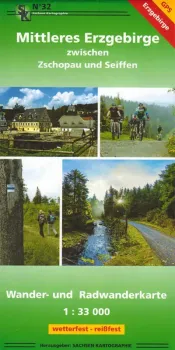Wanderkarte Mittleres Erzgebirge zwischen Zschopau und Seiffen