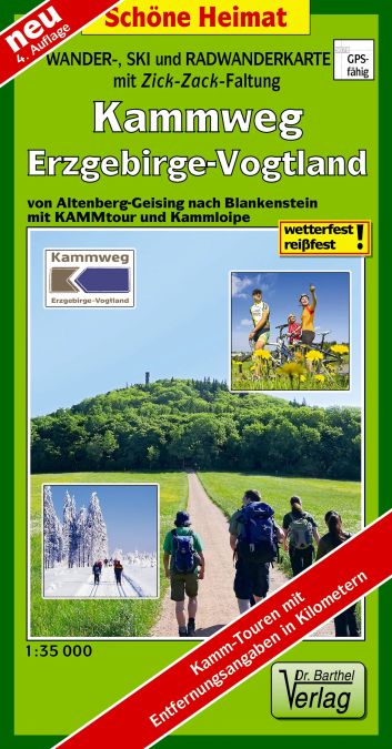 Wanderkarte Kammweg Erzgebirge-Vogtland vom Verlag Barthel