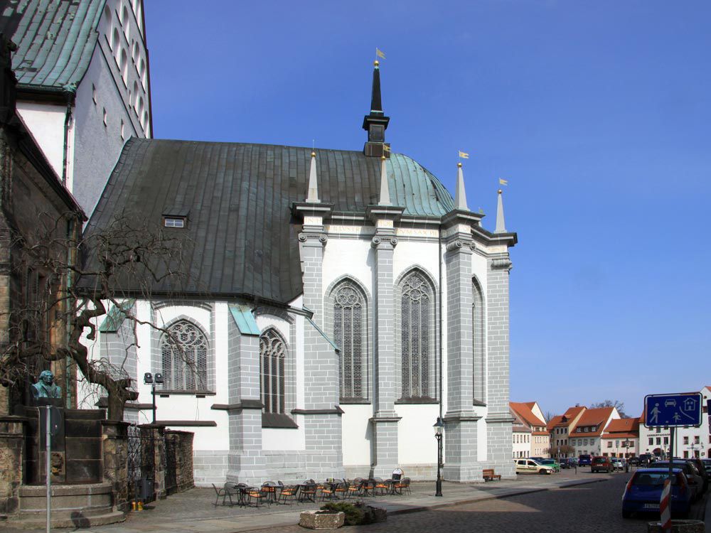 Freiberger Dom wurde von 1484-1501 auf dem Untermarkt errichtet.