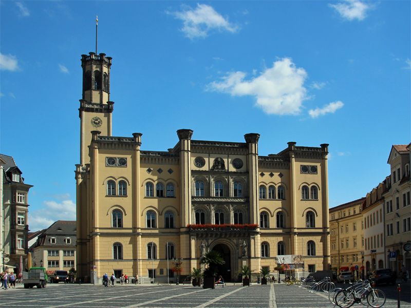 Rathaus von Zittau in der Oberlausitz